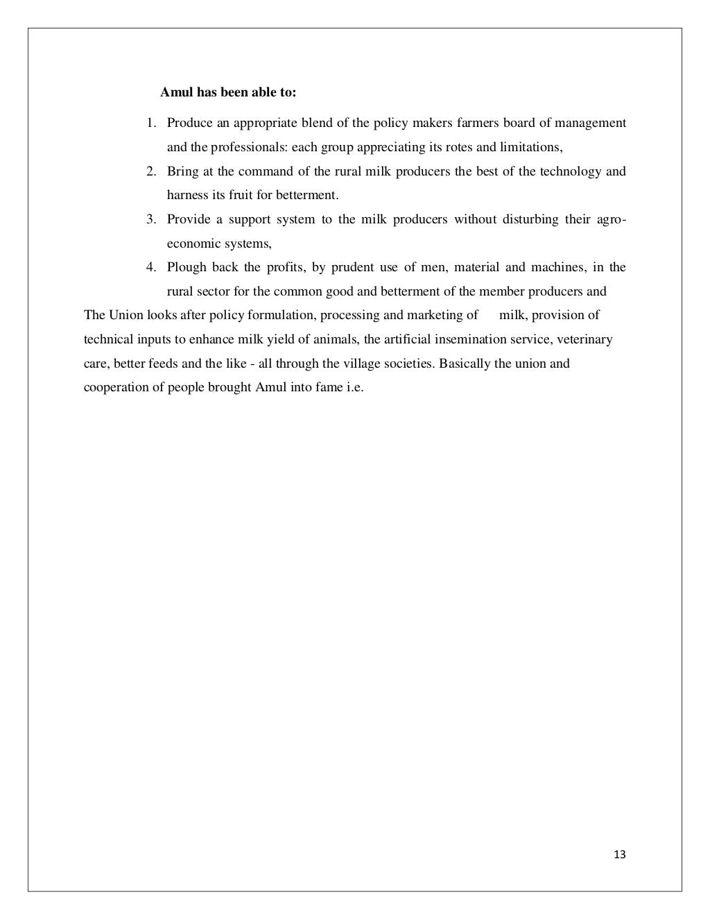 Amul supply chain management