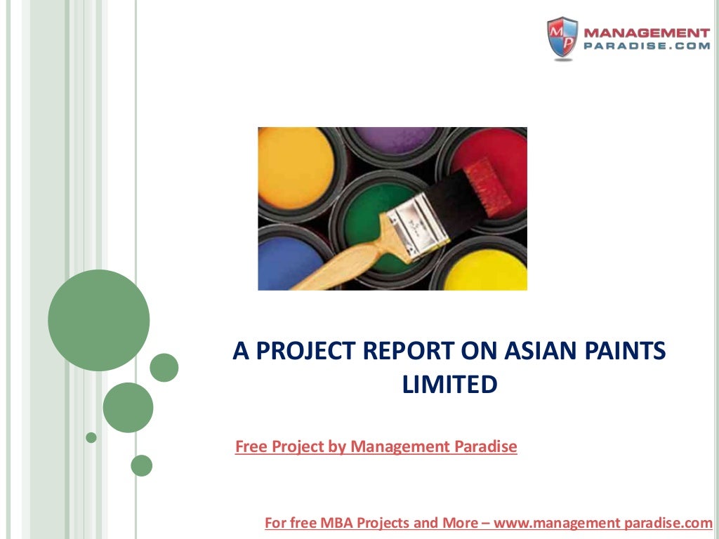 Free Project Report on Asian Paints Ltd