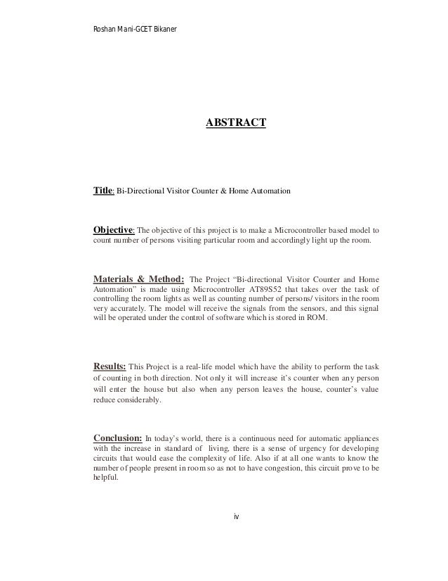 Microcontroller based home automation project report Microcontroller based home automation project report