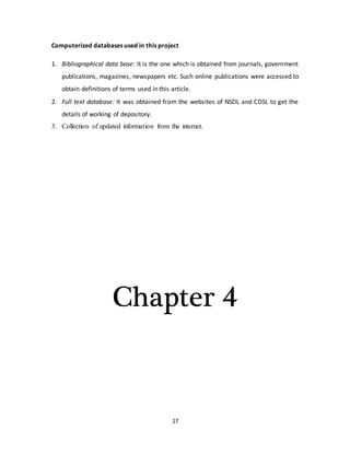 Project report on depository participant | DOCX