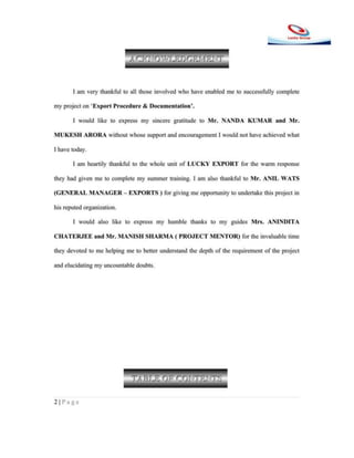 Project report on documentation by rahul jain in international business ...