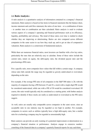 Project Report on Financial Analysis by Nirbhay Kumar, MBA - 3rd Sem ...