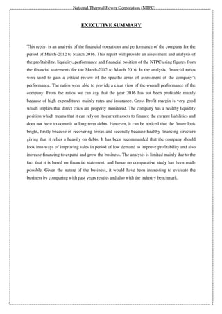 Project Report on Financial Analysis by Nirbhay Kumar, MBA - 3rd Sem ...