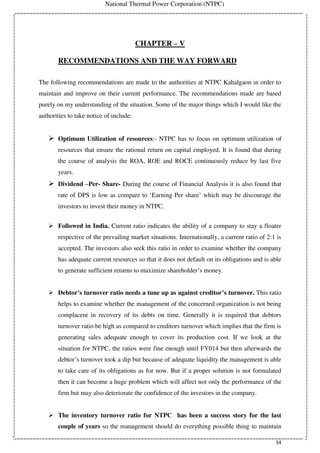 Project Report on Financial Analysis by Nirbhay Kumar, MBA - 3rd Sem ...