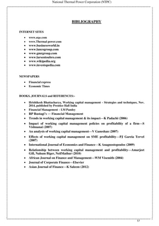 Project Report on Financial Analysis by Nirbhay Kumar, MBA - 3rd Sem ...