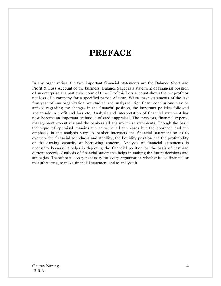 preface sle for project report project report on icici bank preface sle for project report project report on icici bank