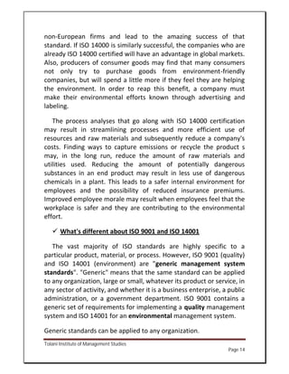 Isos Example Report Project Report on ISO | PDF