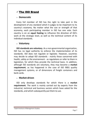 Isos Example Report Project Report on ISO | PDF