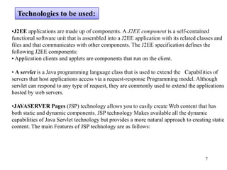java Project report online banking system | PPT