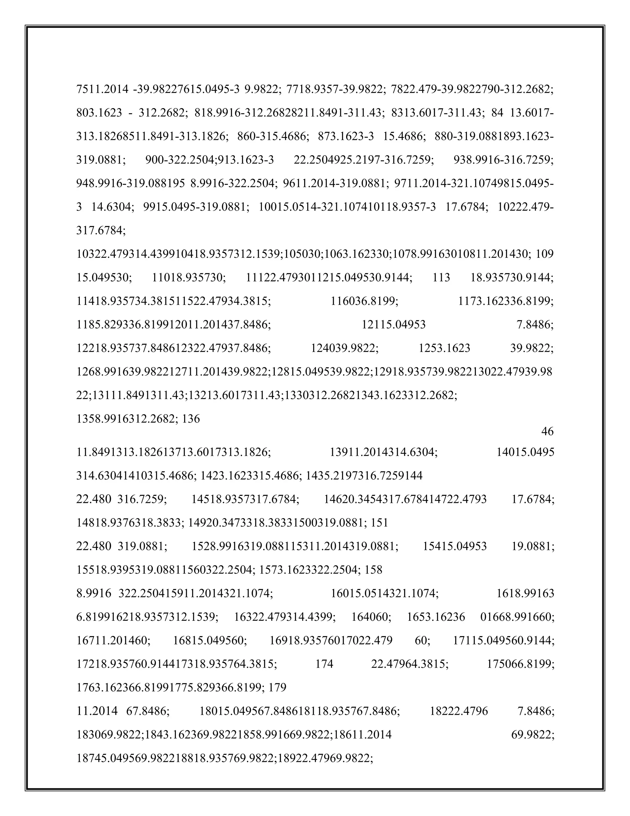 7511.2014 -39.98227615.0495-3 9.9822; 7718.9357-39.9822; 7822.479-39.9822790-312.2682;
803.1623 - 312.2682; 818.9916-312.26828211.8491-311.43; 8313.6017-311.43; 84 13.6017-
313.18268511.8491-313.1826; 860-315.4686; 873.1623-3 15.4686; 880-319.0881893.1623-
319.0881; 900-322.2504;913.1623-3 22.2504925.2197-316.7259; 938.9916-316.7259;
948.9916-319.088195 8.9916-322.2504; 9611.2014-319.0881; 9711.2014-321.10749815.0495-
3 14.6304; 9915.0495-319.0881; 10015.0514-321.107410118.9357-3 17.6784; 10222.479-
317.6784;
10322.479314.439910418.9357312.1539;105030;1063.162330;1078.99163010811.201430; 109
15.049530; 11018.935730; 11122.4793011215.049530.9144; 113 18.935730.9144;
11418.935734.381511522.47934.3815; 116036.8199; 1173.162336.8199;
1185.829336.819912011.201437.8486; 12115.04953 7.8486;
12218.935737.848612322.47937.8486; 124039.9822; 1253.1623 39.9822;
1268.991639.982212711.201439.9822;12815.049539.9822;12918.935739.982213022.47939.98
22;13111.8491311.43;13213.6017311.43;1330312.26821343.1623312.2682;
1358.9916312.2682; 136
46
11.8491313.182613713.6017313.1826; 13911.2014314.6304; 14015.0495
314.63041410315.4686; 1423.1623315.4686; 1435.2197316.7259144
22.480 316.7259; 14518.9357317.6784; 14620.3454317.678414722.4793 17.6784;
14818.9376318.3833; 14920.3473318.38331500319.0881; 151
22.480 319.0881; 1528.9916319.088115311.2014319.0881; 15415.04953 19.0881;
15518.9395319.08811560322.2504; 1573.1623322.2504; 158
8.9916 322.250415911.2014321.1074; 16015.0514321.1074; 1618.99163
6.819916218.9357312.1539; 16322.479314.4399; 164060; 1653.16236 01668.991660;
16711.201460; 16815.049560; 16918.93576017022.479 60; 17115.049560.9144;
17218.935760.914417318.935764.3815; 174 22.47964.3815; 175066.8199;
1763.162366.81991775.829366.8199; 179
11.2014 67.8486; 18015.049567.848618118.935767.8486; 18222.4796 7.8486;
183069.9822;1843.162369.98221858.991669.9822;18611.2014 69.9822;
18745.049569.982218818.935769.9822;18922.47969.9822;
 
