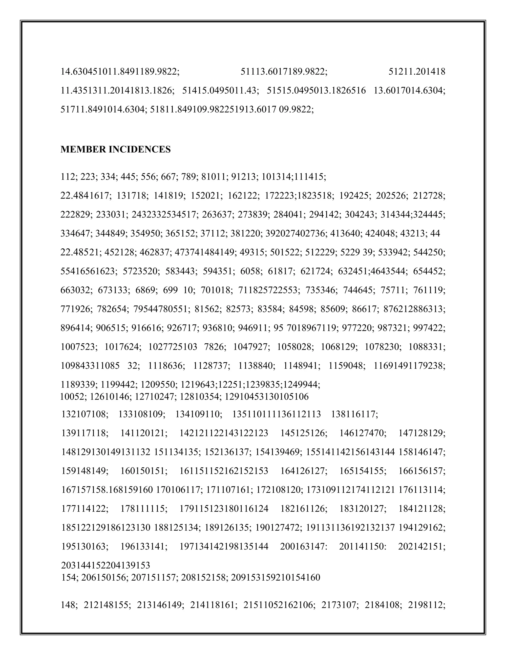  
14.630451011.8491189.9822; 51113.6017189.9822; 51211.201418
11.4351311.20141813.1826; 51415.0495011.43; 51515.0495013.1826516 13.6017014.6304;
51711.8491014.6304; 51811.849109.982251913.6017 09.9822;
MEMBER INCIDENCES
112; 223; 334; 445; 556; 667; 789; 81011; 91213; 101314;111415;
22.4841617; 131718; 141819; 152021; 162122; 172223;1823518; 192425; 202526; 212728;
222829; 233031; 2432332534517; 263637; 273839; 284041; 294142; 304243; 314344;324445;
334647; 344849; 354950; 365152; 37112; 381220; 392027402736; 413640; 424048; 43213; 44
22.48521; 452128; 462837; 473741484149; 49315; 501522; 512229; 5229 39; 533942; 544250;
55416561623; 5723520; 583443; 594351; 6058; 61817; 621724; 632451;4643544; 654452;
663032; 673133; 6869; 699 10; 701018; 711825722553; 735346; 744645; 75711; 761119;
771926; 782654; 79544780551; 81562; 82573; 83584; 84598; 85609; 86617; 876212886313;
896414; 906515; 916616; 926717; 936810; 946911; 95 7018967119; 977220; 987321; 997422;
1007523; 1017624; 1027725103 7826; 1047927; 1058028; 1068129; 1078230; 1088331;
109843311085 32; 1118636; 1128737; 1138840; 1148941; 1159048; 11691491179238;
1189339; 1199442; 1209550; 1219643;12251;1239835;1249944;
10052; 12610146; 12710247; 12810354; 12910453130105106
132107108; 133108109; 134109110; 135110111136112113 138116117;
139117118; 141120121; 142121122143122123 145125126; 146127470; 147128129;
148129130149131132 151134135; 152136137; 154139469; 155141142156143144 158146147;
159148149; 160150151; 161151152162152153 164126127; 165154155; 166156157;
167157158.168159160 170106117; 171107161; 172108120; 173109112174112121 176113114;
177114122; 178111115; 179115123180116124 182161126; 183120127; 184121128;
185122129186123130 188125134; 189126135; 190127472; 191131136192132137 194129162;
195130163; 196133141; 197134142198135144 200163147: 201141150: 202142151;
203144152204139153
154; 206150156; 207151157; 208152158; 209153159210154160
148; 212148155; 213146149; 214118161; 21511052162106; 2173107; 2184108; 2198112;
 