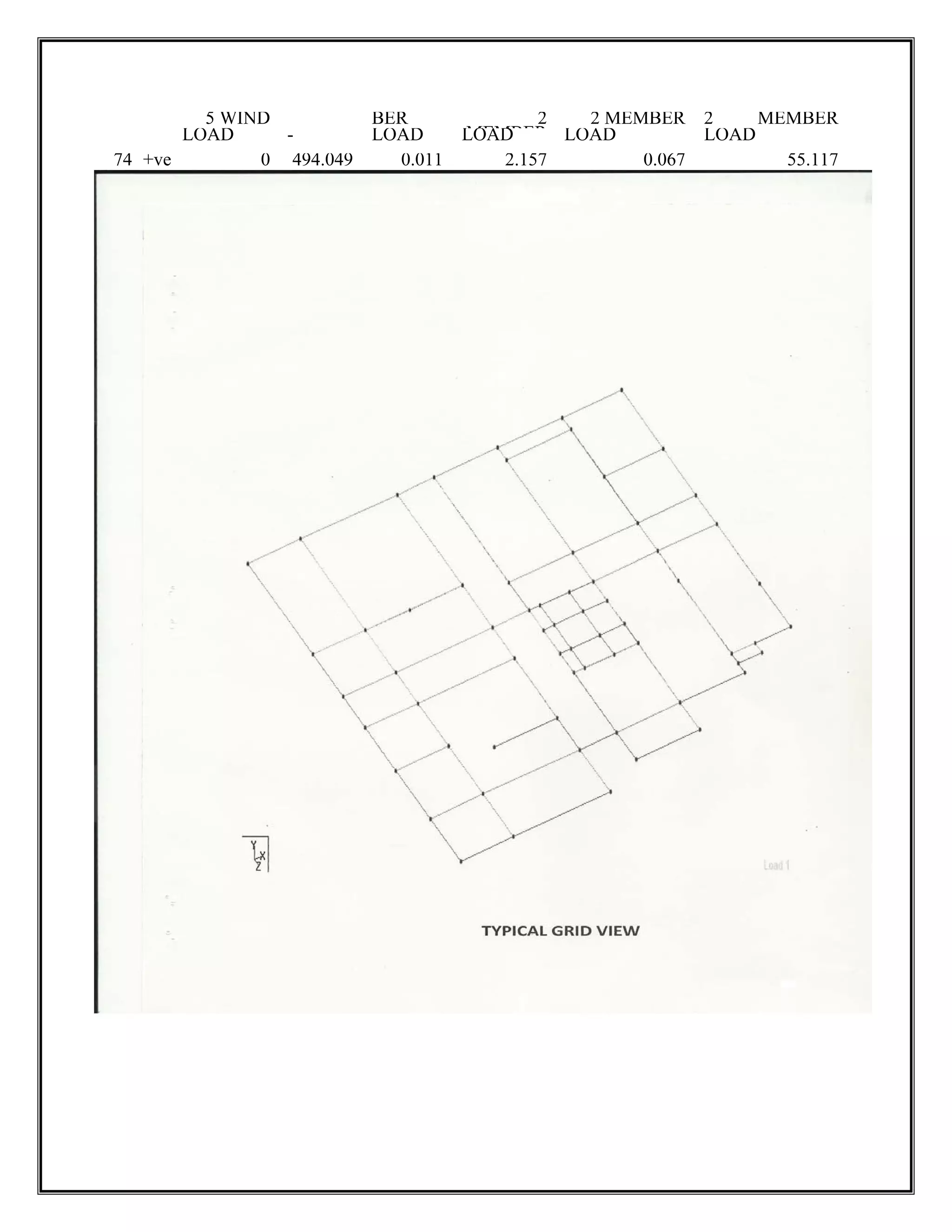 59
5 WIND BER 2
MEMBER
2 MEMBER 2 MEMBER
LOAD - LOAD LOAD LOAD LOAD
74 +ve 0 494.049 0.011 2.157 0.067 55.117
1 SELF 4 FLOOR 1 SELF 2 MEMBER
- WEIGHT LOAD WEIGHT 1 SELF
WEIGHT
LOAD
74 -ve -6.343 -0.061 -1.438 -10.431 -0.38 0
2 MEM
2 MEMBER 5 WIND BER 2
MEMBER
2 MEMBER
 
