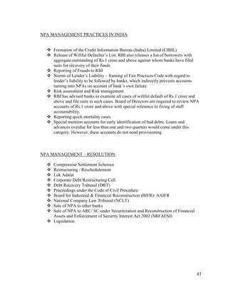 Project report on NPAs | PDF