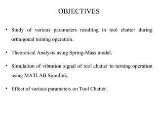 Project report on simulink analysis of tool chtter vibration on lathe ...