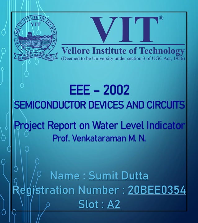 Project Report on Water Level Indicator PDF