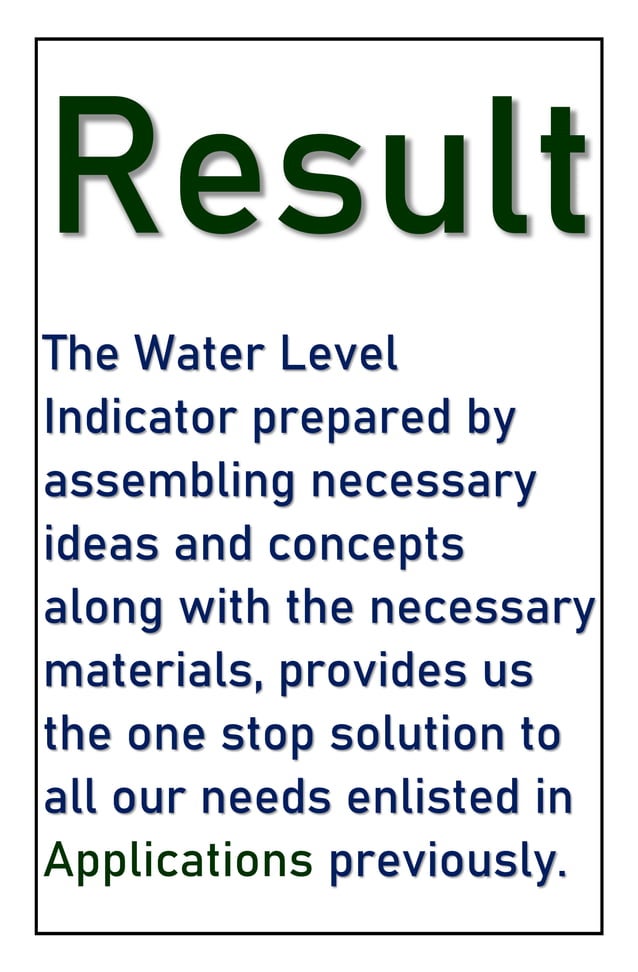 Project Report on Water Level Indicator PDF