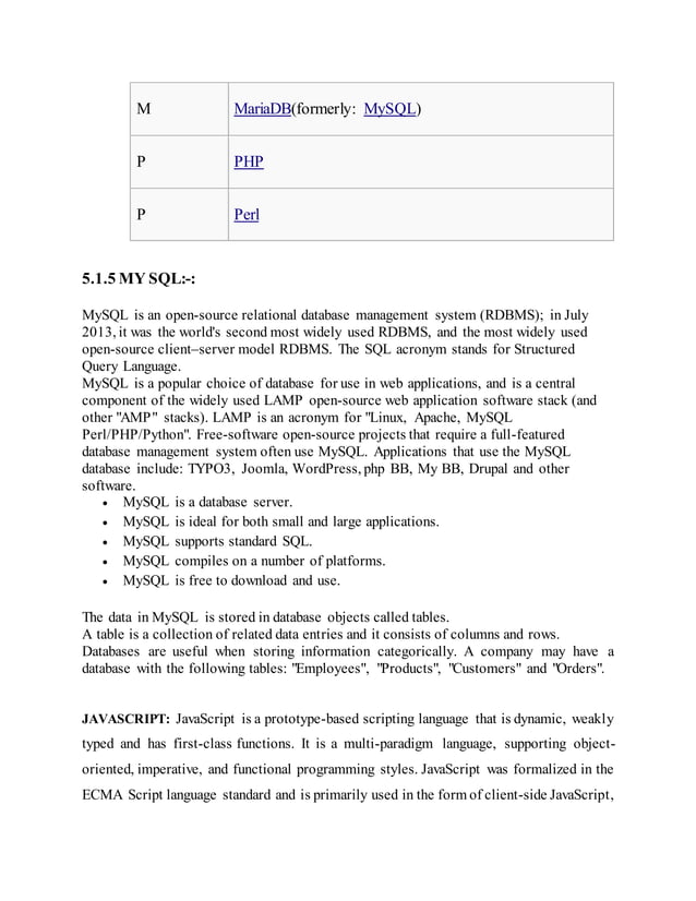 Project report on blogs | PDF