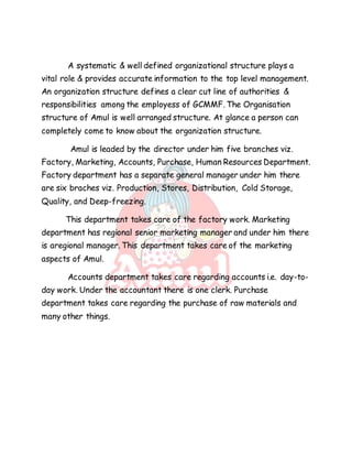 Amul Project report pppp | DOCX