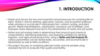 Comprehensive Water and Soil Quality Analysis Using Test Kits for ...