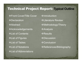 Front Cover/Title Cover
Declaration
Abstract
Acknowledgements
Introduction
Literature Review
Methodology/Theory
Analysis
List of Contents
List of Figures
List of Tables
List of Notations
List of Abbreviations
Results
Discussion
Conclusion
References/Bibliography
 