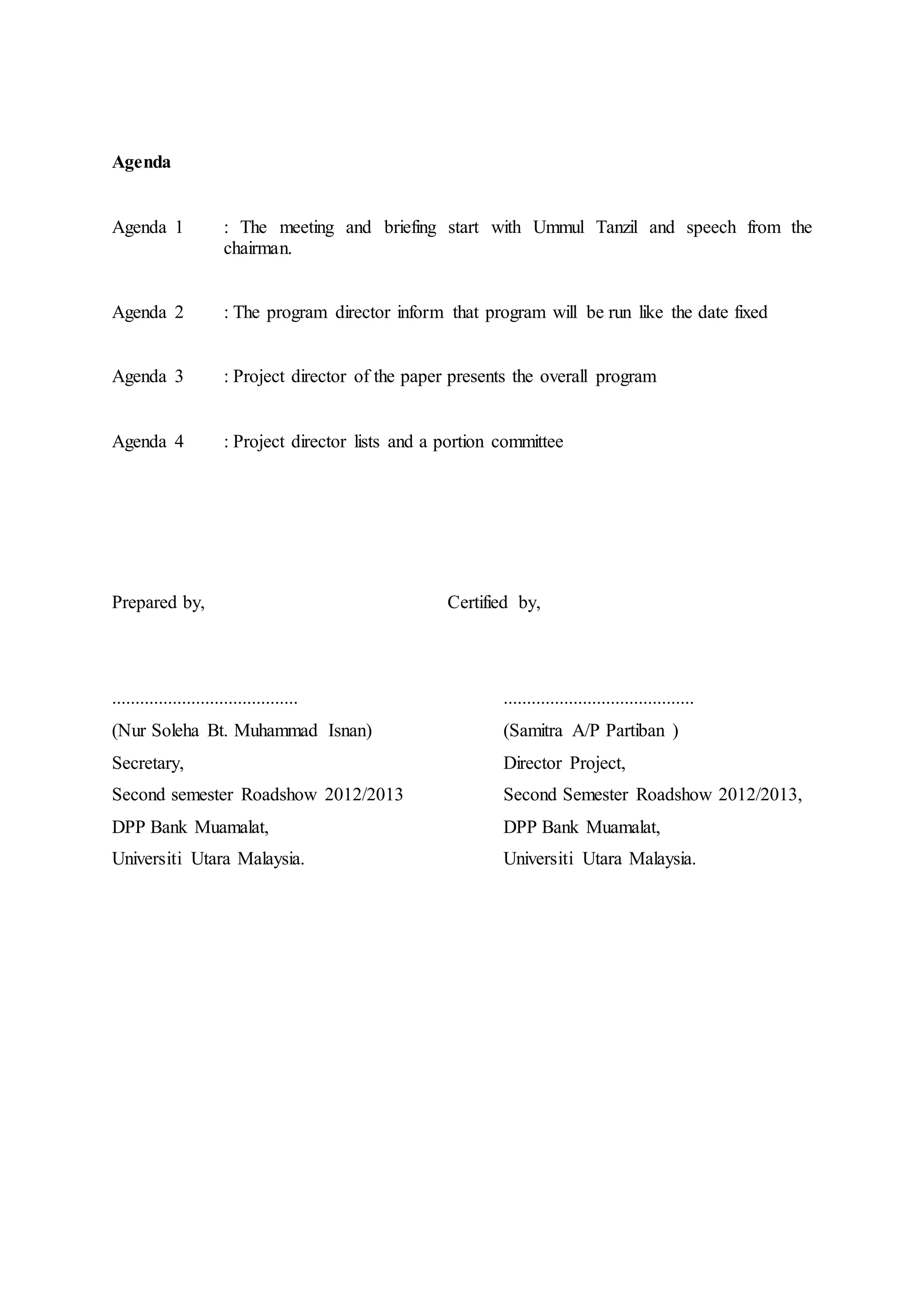 Contoh Laporan Program | DOCX