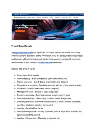 Project Report Sample | PDF