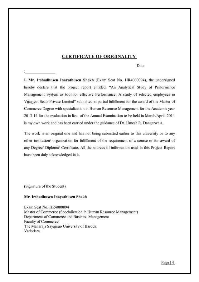 Project report on performance management system pdf