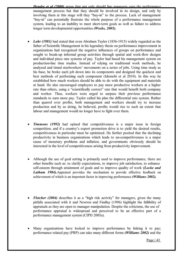 Project report on performance management system pdf