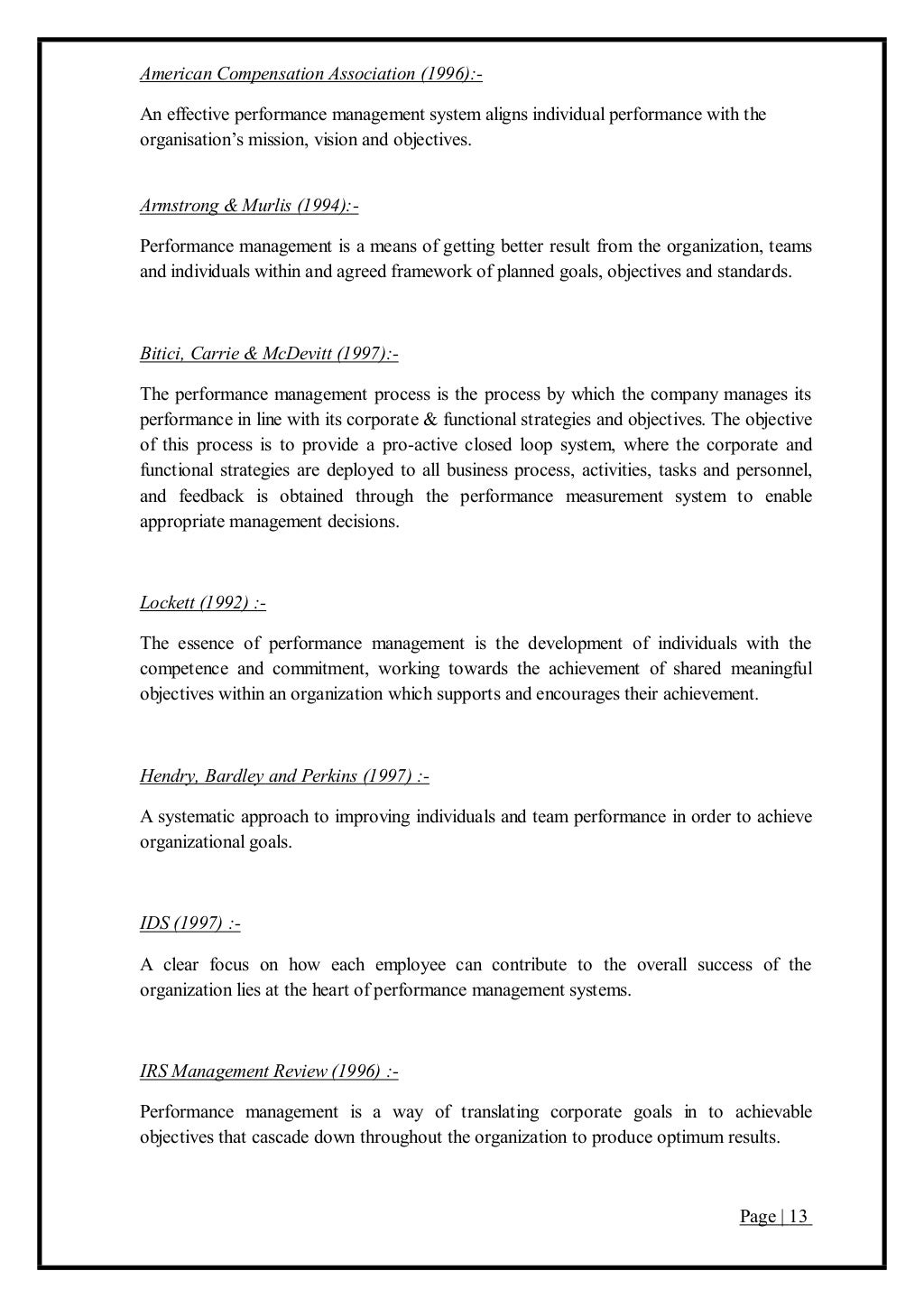 phd thesis on performance management system