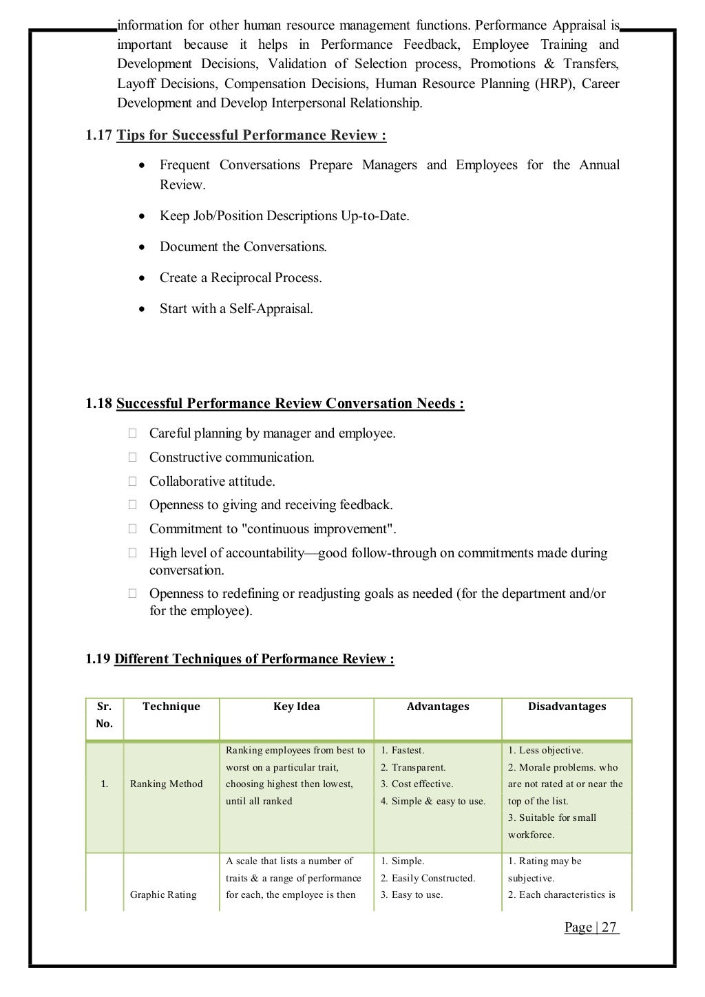 Project Report on Performance Management System