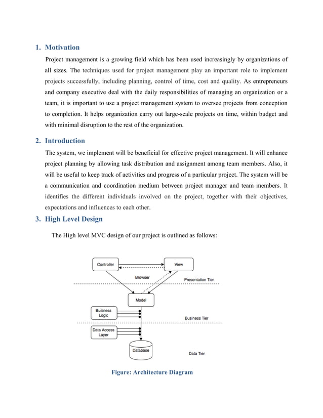 Project Management - Web Application Report | PDF