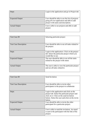 Project Management - Web Application Report | PDF