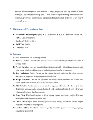 Project Management - Web Application Report | PDF
