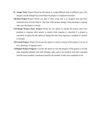 Project Management - Web Application Report | PDF