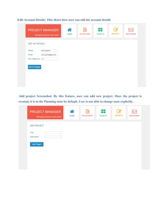 Project Management - Web Application Report | PDF