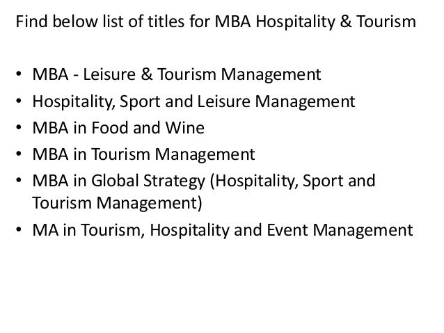 Thesis sample title for hotel and restaurant management