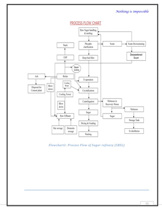 Nothing is impossible




Flowchart1: Process Flow of Sugar refinery (SRSL)




                                                             13
 