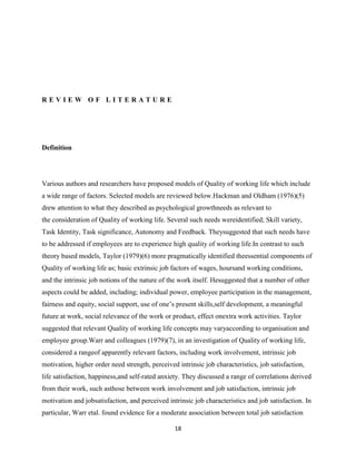 Project report work life balance | DOCX | Business Administration ...