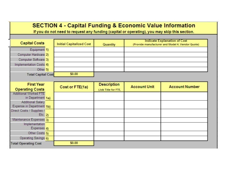 project request budget request form