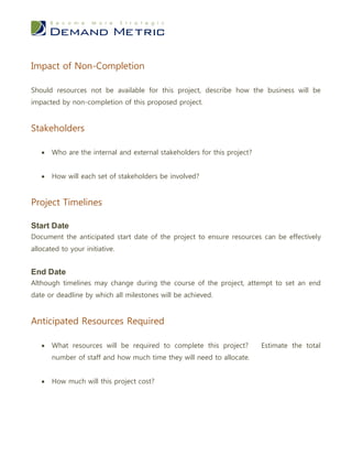 Project Request Form | PDF