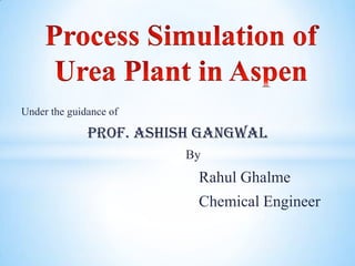 Under the guidance of
Prof. Ashish Gangwal
By
Rahul Ghalme
Chemical Engineer
 