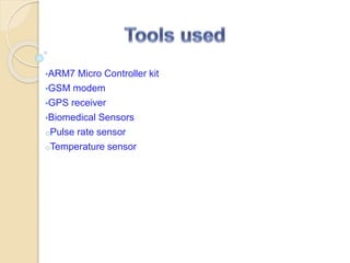 soldier tracking and health monitoring system | PPTX