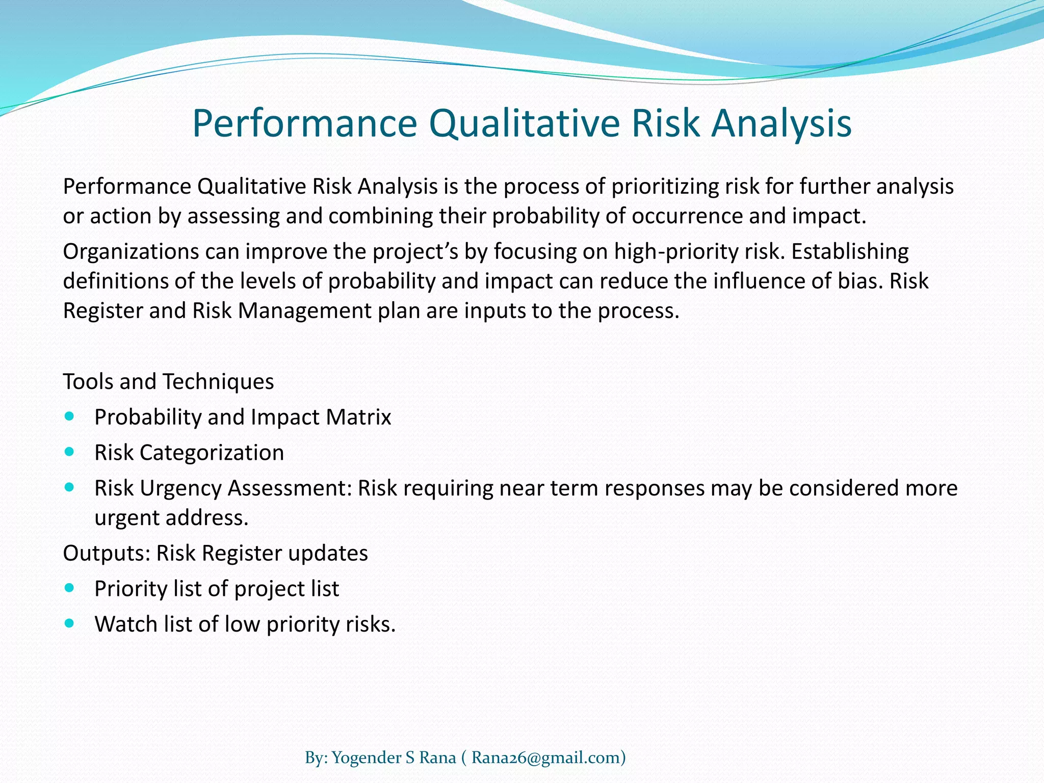 Project risk management | PPTX