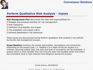 pmp study guide: project risk management control... Project Risk Management - PMBOK5 | PDF