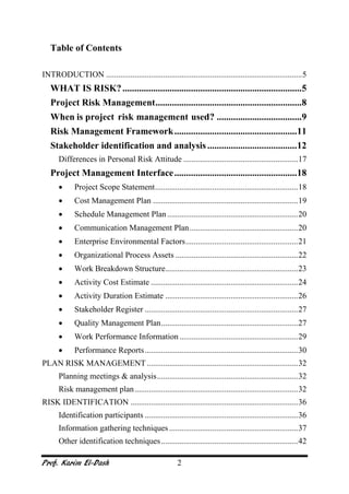 project risk management training manual concise pdf |... Project risk management training manual | PDF