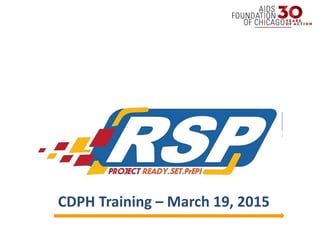 Welcome!
CDPH Training – March 19, 2015
 
