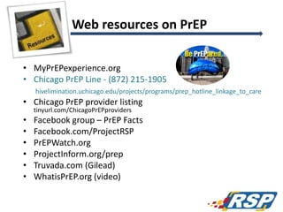 Project RSP Training on PrEP - November 13, 2015