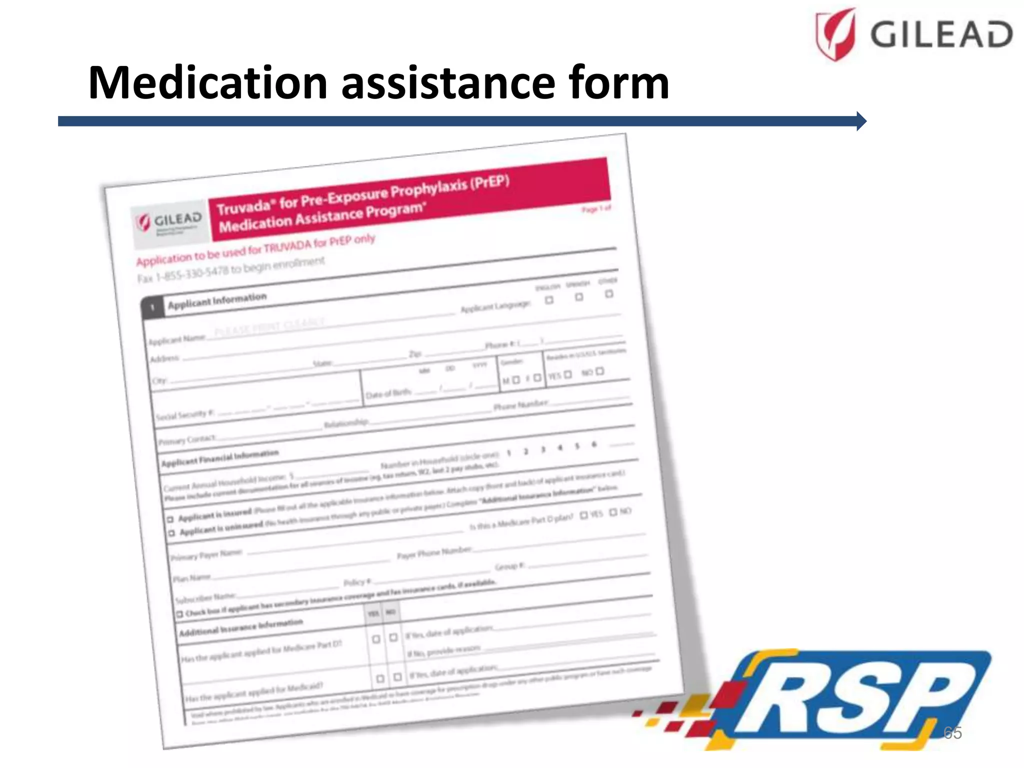 Medication assistance form
65
 