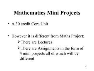 Mini Math Project Projects 1 | PPT