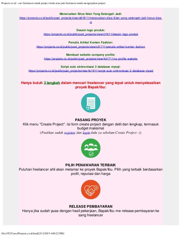 Projects.co.id - cari freelancer Indonesia untuk project 